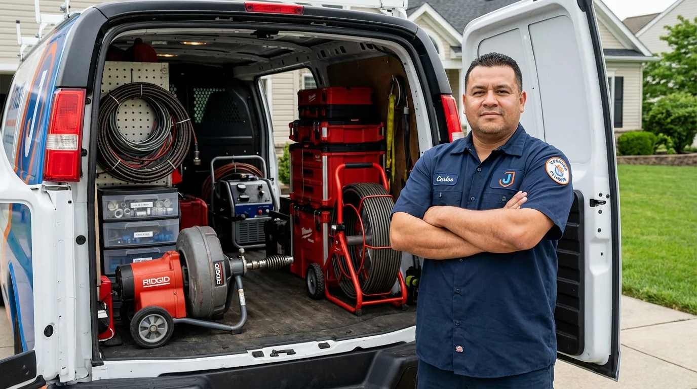 Professional drain cleaning equipment and Johns Plumbing LLC plumber in Butte